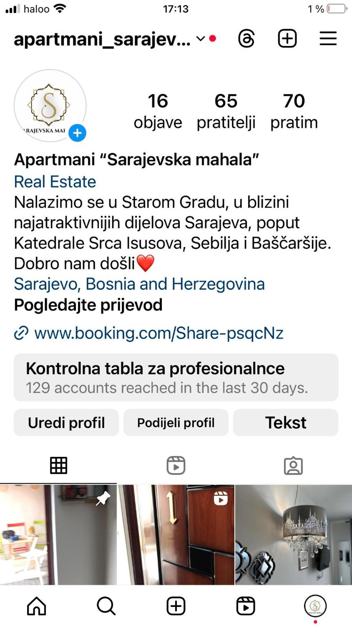 Sarajevska Mahala Lejlighed SJJ Eksteriør billede
